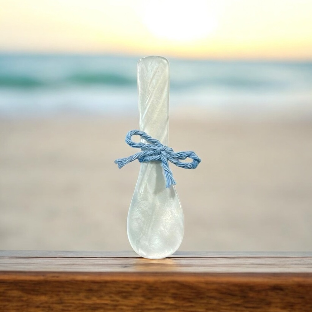 New Mother Of Pearl Body Butter Spoon by Sky & Seashells Skincare